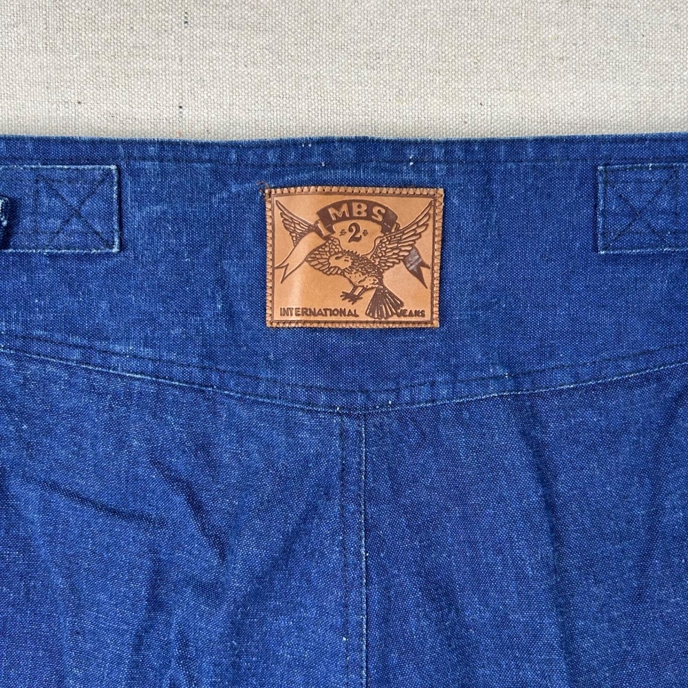 Vtg MBS International Jeans Womens 2 Pleat High Rise Taper 27x29 Buckles Indigo - Picture 3 of 9